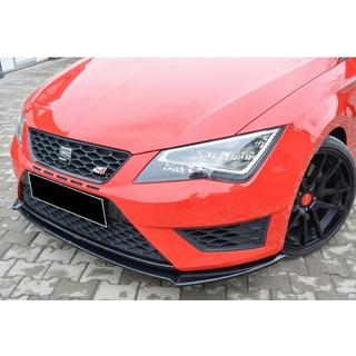 Priekšējā bampera lūpas uzlika DPT (Cupra, 2013-2016, melns spīdīgs) Seat Leon 2013–2020 foto 1