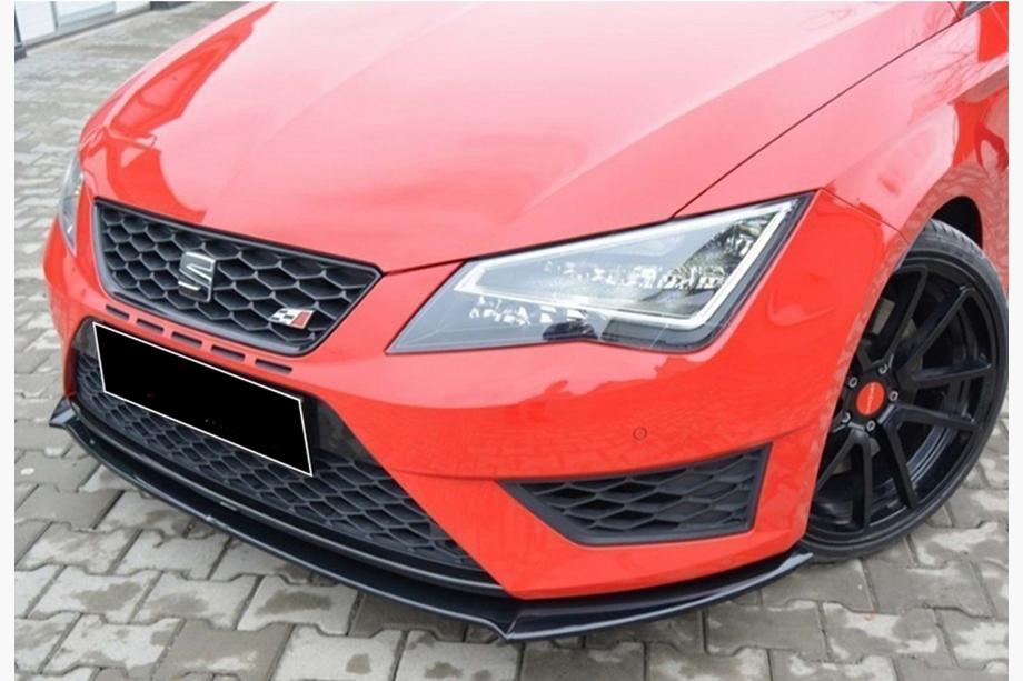 Seat Leon 2013–2020 Priekšējā bampera lūpas uzlika DPT (Cupra, 2013-2016, melns spīdīgs) Image
