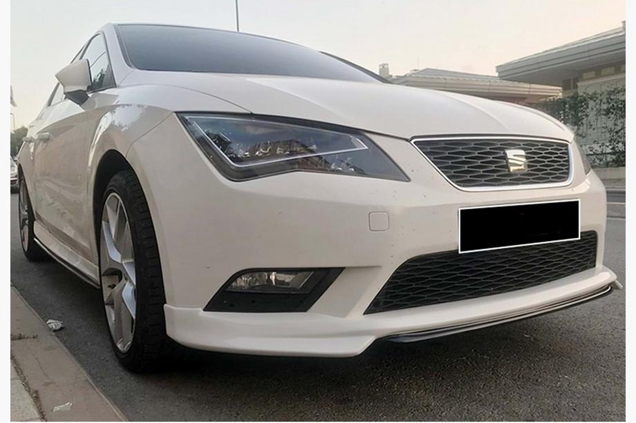 Seat Leon 2013–2020 DPT V-1 priekšējā bufera lip uzlika (2013-2016, krāsošanai) Image