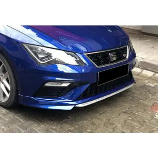 Priekšējā bufera lūpas uzlika DPT V-1 (2017-2020, melns spīdīgs) Seat Leon 2013–2020 foto 1