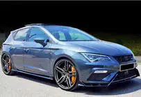 Seat Leon 2013–2020 Priekšējā bufera lūpa DPT V-3 (2017-2020, spīdīgi melna) foto 5
