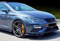 Seat Leon 2013–2020 Priekšējā bufera lūpa DPT V-3 (2017-2020, spīdīgi melna) foto 2