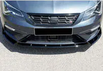 Seat Leon 2013–2020 Priekšējā bufera lūpa DPT V-3 (2017-2020, spīdīgi melna) foto 1