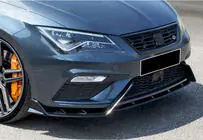 Seat Leon 2013–2020 Priekšējā bufera lūpa DPT V-3 (2017-2020, spīdīgi melna) foto 4
