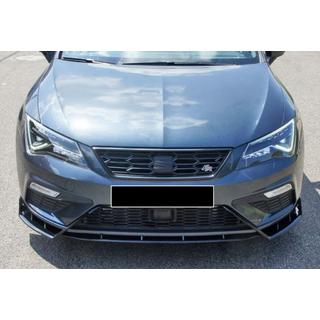 Priekšējā bufera lūpa DPT V-3 (2017-2020, spīdīgi melna) Seat Leon 2013–2020 foto 3