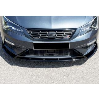 Priekšējā bufera lūpa DPT V-3 (2017-2020, spīdīgi melna) Seat Leon 2013–2020 foto 1