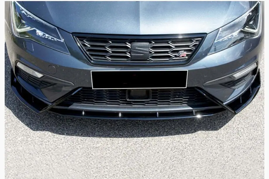 Seat Leon 2013–2020 Priekšējā bufera lūpa DPT V-3 (2017-2020, spīdīgi melna) Image