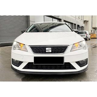 Priekšējā bampera lūpas spoilers DPT V-4 (2017-2020, spīdīgi melns) Seat Leon 2013–2020 foto 2