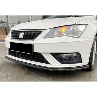Priekšējā bampera lūpas spoilers DPT V-4 (2017-2020, spīdīgi melns) Seat Leon 2013–2020 foto 1