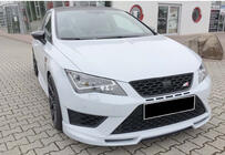 Seat Leon 2013–2020 Priekšējā lip uzlika DPT V-5 (2017-2020, spīdīgi melna) foto 4