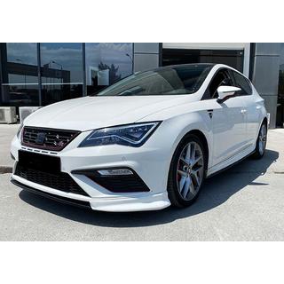 DPT V-3 priekšējais lipa spoilers (2013-2016, melns spīdīgs) Seat Leon 2013–2020 foto 3