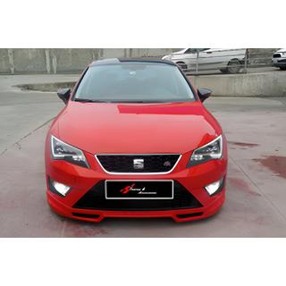 Priekšējais lip spoileris DPT V-4 (2013-2016, melns spīdīgs) Seat Leon 2013–2020