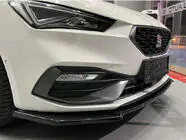 Seat Leon 2020– Priekšējā bufera lūpas uzlika DPT V-2 (spīdīgi melna) foto 1