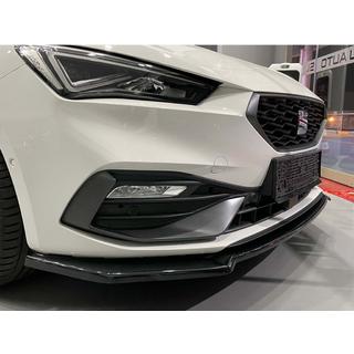 Priekšējā bufera lūpas uzlika DPT V-2 (spīdīgi melna) Seat Leon 2020– foto 1