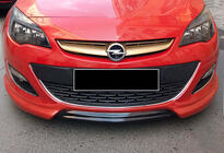 Opel Astra J 2009–2015 Priekšējā lip uzlika DPT V-1 (melns spīdīgs) foto 1