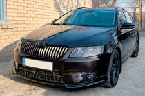 Skoda Octavia III A7 2013–2019 Priekšējā bampera lūpa DPT V-1 (2013-2017, krāsošanai) foto 1