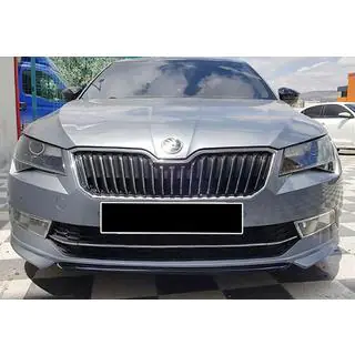Priekšējā bufera lūpas uzlika DPT V-1 (2015-2020, melns spīdīgs) Skoda Superb 2015–2024 foto 3