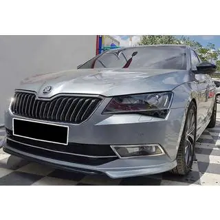 Priekšējā bufera lūpas uzlika DPT V-1 (2015-2020, melns spīdīgs) Skoda Superb 2015–2024 foto 1