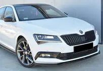 Skoda Superb 2015–2024 DPT V-2 priekšējās lūpas uzlika (2015-2020, spīdīgi melna) foto 6