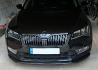Skoda Superb 2015–2024 DPT V-2 priekšējās lūpas uzlika (2015-2020, spīdīgi melna) foto 12