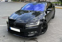 Skoda Superb 2015–2024 DPT V-2 priekšējās lūpas uzlika (2015-2020, spīdīgi melna) foto 15