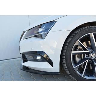 Priekšējā bampera lūpas spoileris DPT V-4 (2015-2020, spīdīgi melns) Skoda Superb 2015–2024 foto 3