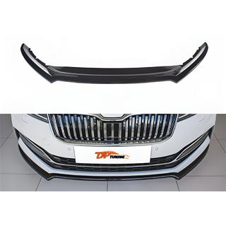 Priekšējā bampera lūpas spoilers DPT V-4 (2021-, spīdīgi melns) Skoda Superb 2015–2024 foto 1