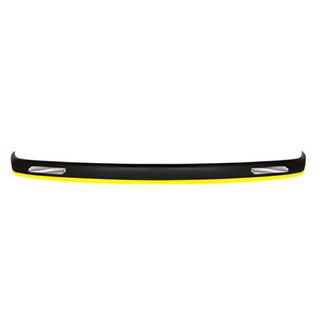 Universāls priekšējais bampera lip spoileris DPT Yellow V-1 (ABS, spīdīgi melns)