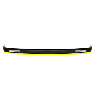 Universāls priekšējais bampera lip spoileris DPT Yellow V-1 (ABS, spīdīgi melns)
