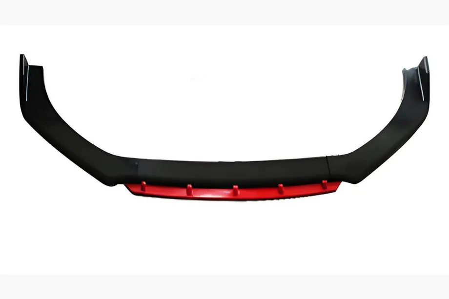 Universāla priekšējā bampera lūpa (lip spoileris) DPT Red V-2 (ABS, spīdīgi melna) Image