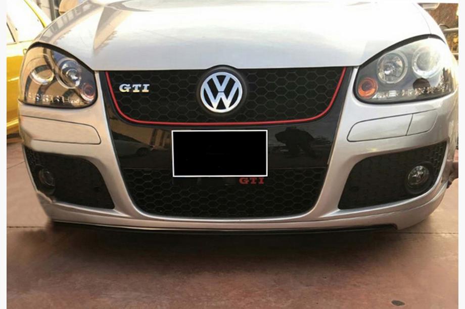 Volkswagen Golf 5 2003–2009 Priekšējā bampera lipa uzlika DPT V-1 (GTI, spīdīgi melna) Image
