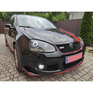 DPT V-2 priekšējā lūpa (GTI, spīdīgi melna) Volkswagen Golf 5 2003–2009 foto 4