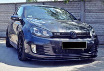 Volkswagen Golf 6 2008–2014 DPT V-2 priekšējā lūpa (GTI, spīdīgi melna) foto 2