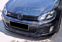 Volkswagen Golf 6 2008–2014 DPT V-2 priekšējā lūpa (GTI, spīdīgi melna) foto 1