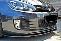 Volkswagen Golf 6 2008–2014 DPT V-2 priekšējā lūpa (GTI, spīdīgi melna) foto 4