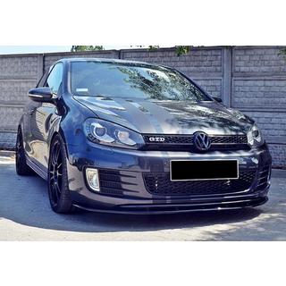 DPT V-2 priekšējā lūpa (GTI, spīdīgi melna) Volkswagen Golf 6 2008–2014 foto 2