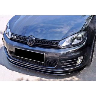 DPT V-2 priekšējā lūpa (GTI, spīdīgi melna) Volkswagen Golf 6 2008–2014 foto 1