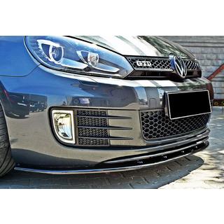 DPT V-2 priekšējā lūpa (GTI, spīdīgi melna) Volkswagen Golf 6 2008–2014 foto 4