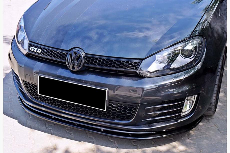 Volkswagen Golf 6 2008–2014 DPT V-2 priekšējā lūpa (GTI, spīdīgi melna) Image