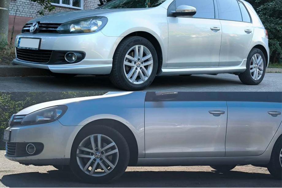 Volkswagen Golf 6 2008–2014 Priekšējā bufera lūpas spoileris DPT V-2 (krāsošanai) Foto 13