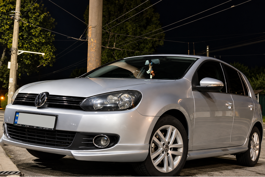 Volkswagen Golf 6 2008–2014 Priekšējā bufera lūpas spoileris DPT V-2 (krāsošanai) Foto 15