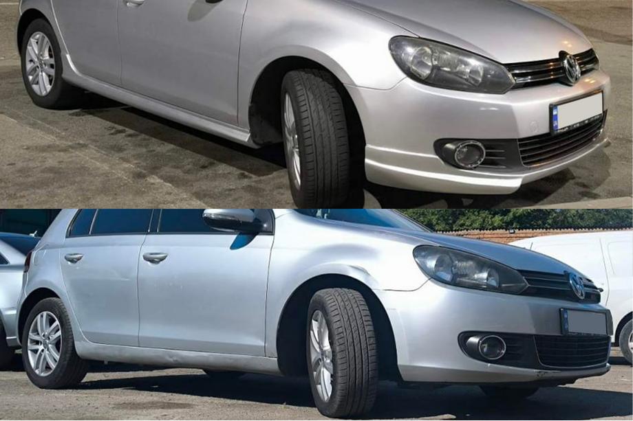 Volkswagen Golf 6 2008–2014 Priekšējā bufera lūpas spoileris DPT V-2 (krāsošanai) Foto 12