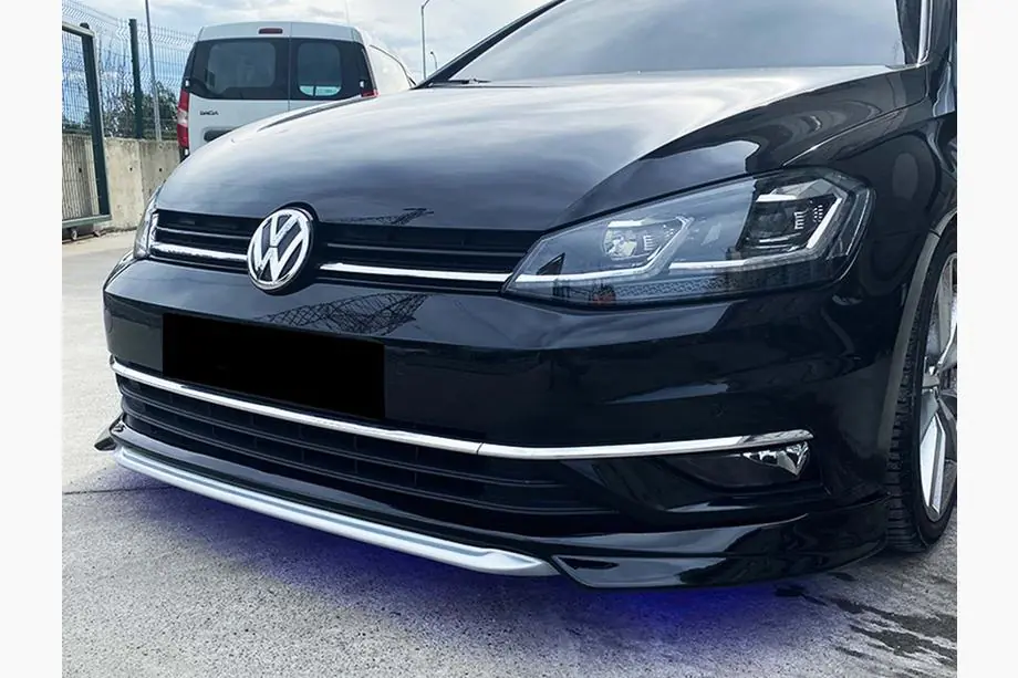 Volkswagen Golf 7/E-Golf 2012–2020 Priekšējā lip uzlika DPT V-1 (rūpnīcas bamperim, 2017-2019, krāsošanai) Foto 1