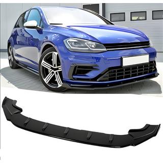 DPT V-4 priekšējā bampera lūpa (R / R-Line HB, 2017-2019, spīdīgi melna) Volkswagen Golf 7/E-Golf 2012–2020 foto 1