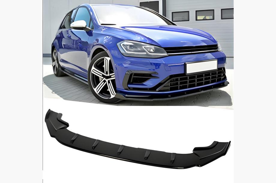 Volkswagen Golf 7/E-Golf 2012–2020 DPT V-4 priekšējā bampera lūpa (R / R-Line HB, 2017-2019, spīdīgi melna) Image