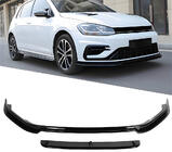 Volkswagen Golf 7/E-Golf 2012–2020 DPT V-5 priekšējais lip spoileris (R / R-Line HB, 2017-2019, spīdīgi melns) foto 1