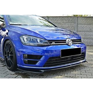 DPT V-2 priekšējā bampera lūpas spoileris (R / R-Line HB, 2012-2017, spīdīgi melns) Volkswagen Golf 7/E-Golf 2012–2020 foto 2
