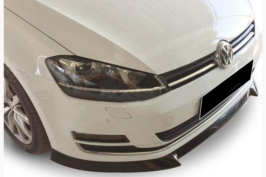 Volkswagen Golf 7/E-Golf 2012–2020 Priekšējā bampera lip spoileris DPT V-4 (rūpnīcas bamperim, 2012-2017, spīdīgi melns) Image