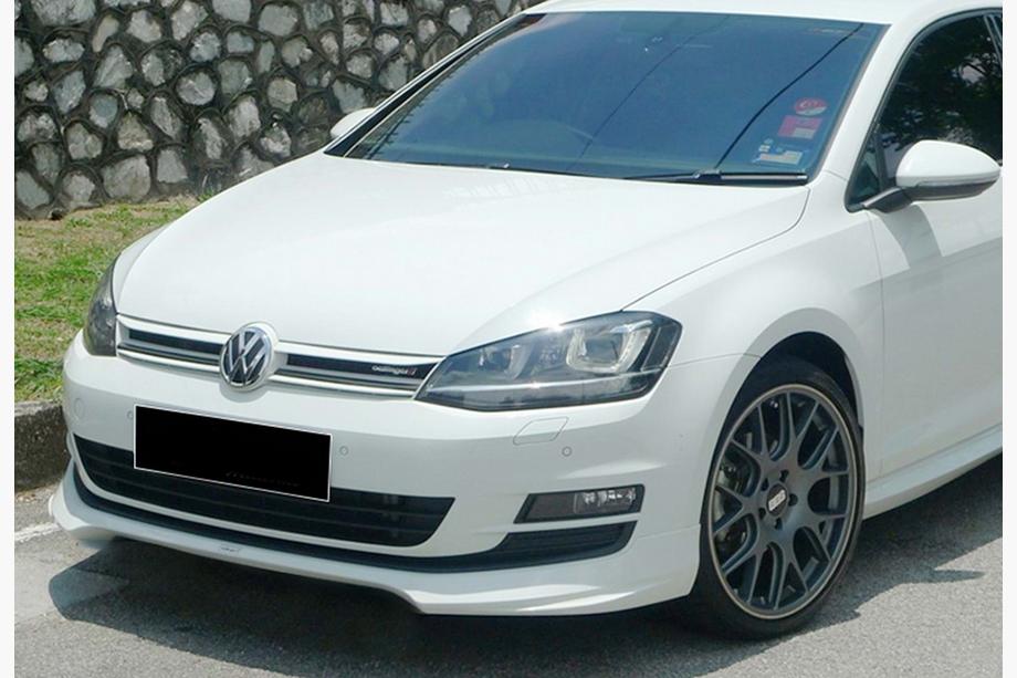 Volkswagen Golf 7/E-Golf 2012–2020 Priekšējais lūpas spoileris DPT V-5 (OEM bamperim, 2012-2017, spīdīgi melna) Image