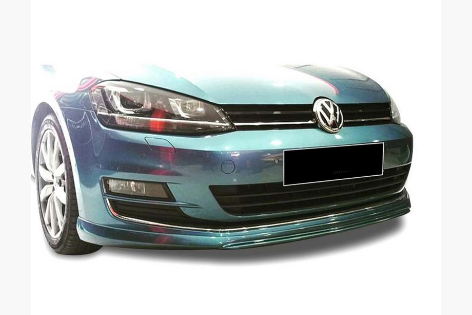 Volkswagen Golf 7/E-Golf 2012–2020 Priekšējā bampera lūpa DPT V-2 (rūpnīcas bamperim, 2012-2017, melna spīdīga) Foto 4
